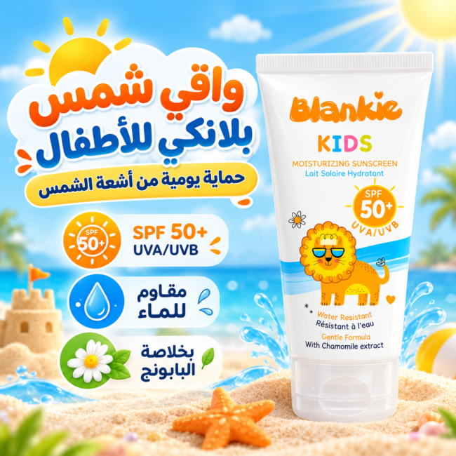 واقي شمس بلانكي للأطفال spf 50+ مرطب ومقاوم للماء واقي شمس بلانكي للأطفال spf 50+ مرطب ومقاوم للماء